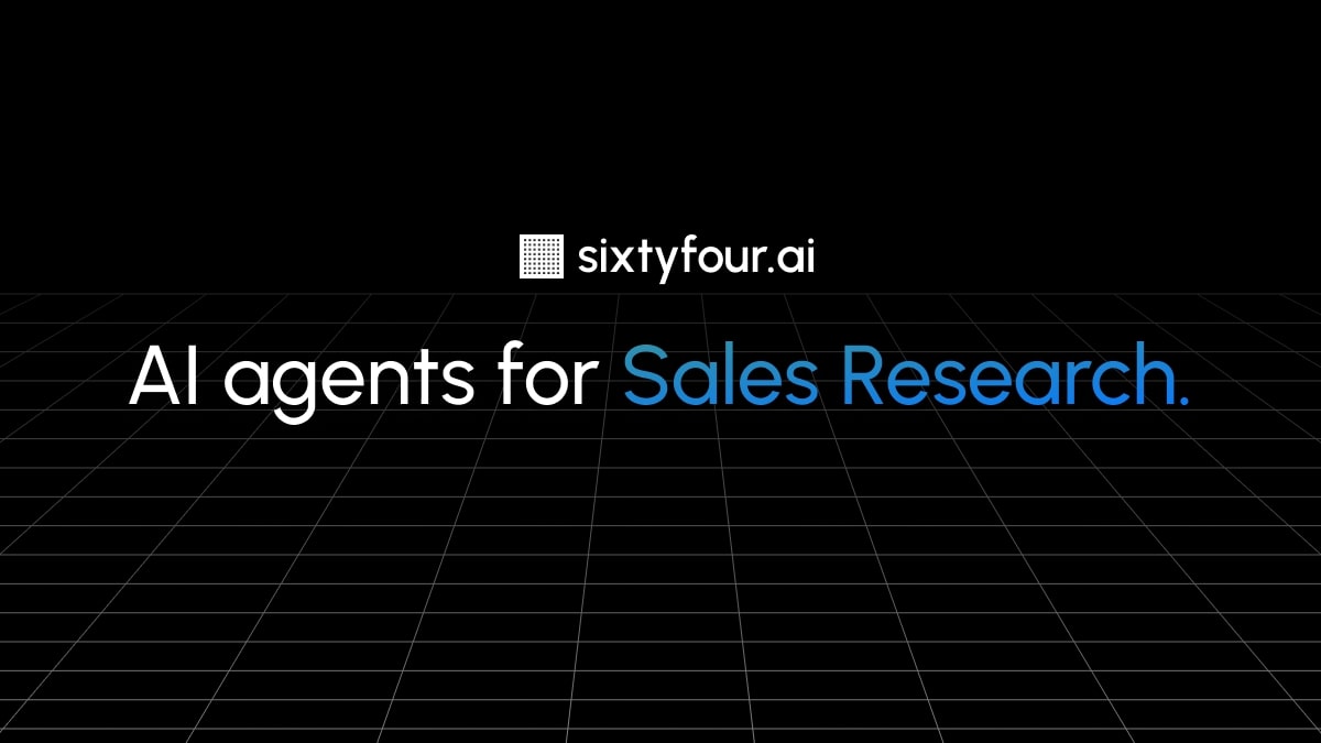 sixtyfour.ai screenshot
